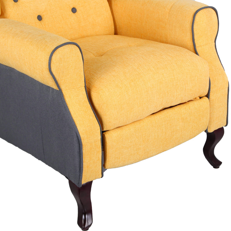 Poltrona Relax Reclinabile in Tessuto Ocra