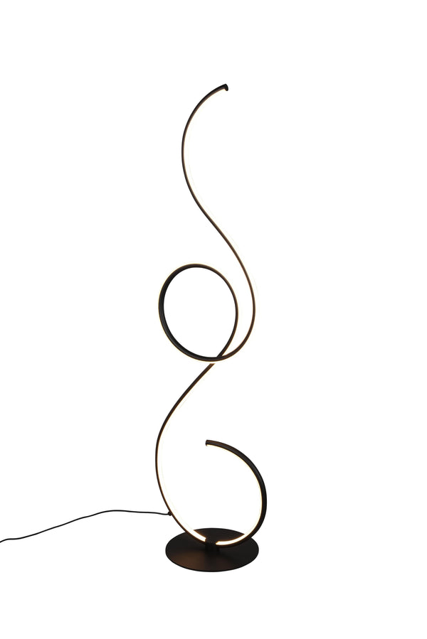 online LED-Stehleuchte für den Innenbereich aus mattschwarzem Metall