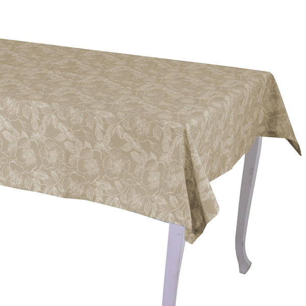 acquista Tovaglia Rettangolare 140x240 cm in Cotone 180 GSM Tessuto Wild Rose Beige