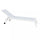 Formentera Stapelbare Garten-Sonnenliege 198 x 61 x 34/95 h cm aus weißem Aluminium