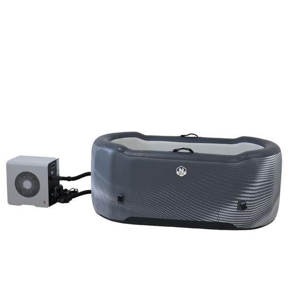 Piscina in Drop Stitch per Bagni di Ghiaccio con Kit Chiller 170x92x67A cm NetSpa Jarvi Grigio online