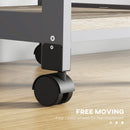 Carrello da Cucina 37x37x76 cm in Legno di Pino e MDF Rovere e Grigio