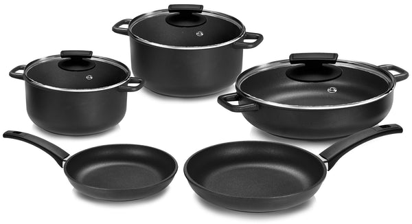 prezzo Olympia Supreme 8-teiliges Kochgeschirr-Set aus Antihaft-Druckguss-Aluminium