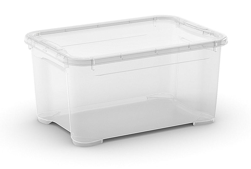 Set 5 Contenitori Rettangolari 38x26x19 cm in Plastica Keter T Box XS Trasparente