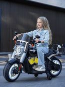 Moto Elettrica per Bambini Cruiser Acceleratore a Manubrio 12V 7Ah Arancione         