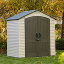 Casetta Box da Giardino Porta Utensili 204x132 cm in Polietilene Grigio