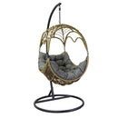 Dondolo Pensile da Giardino 101x101xh200 cm con Cuscini Morris Grigio