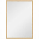 Specchio da Parete Rettangolare 40x60 cm con Ganci in Vetro e MDF Color Legno      
