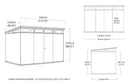 Casetta Box da Giardino 340x218x226 cm Keter Signature Venetian Pent 11x7 Effetto Legno Marrone e Antracite      