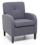 Poltrona Imbottita 64x66x82 cm in Tessuto Blu