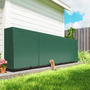 Portalegna 1 m³ 360x36x99 cm Regolabile con Telo Impermeabile in PE e Struttura in Metallo Nero e Verde Scuro      
