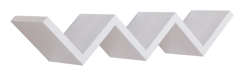 Mensola da Parete Libreria Zigzag 56x15,5 cm in Fibra di Legno Saetta Rovere Imperiale
