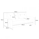 Divano Letto Clic Clac 218x40x90 cm in Tessuto Grigio Scuro