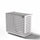 Copri Condizionatore 115x95x67 cm in Alluminio a Parete Big Blade XL Bianco