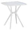 Quadratischer Gartentisch 70x70 cm aus weißem Polystyrol