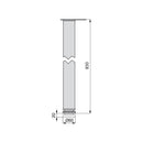 Gambe per Tavola Ø60 mm di Acciaio Nichel Satinato Acciaio Emuca
