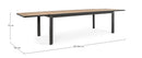 Tavolo Allungabile da Esterno 220-340x100x75h cm in Alluminio Belmar Naturale e Antracite  