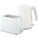 Set Bollitore Elettrico 2200W da 1,7L e Tostapane Doppio con 7 Livelli di Doratura Bianco      
