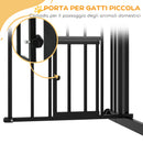 Cancelletto per Cani Taglia Piccola e Media 74-100x76 cm con Chiusura Automatica Nero  