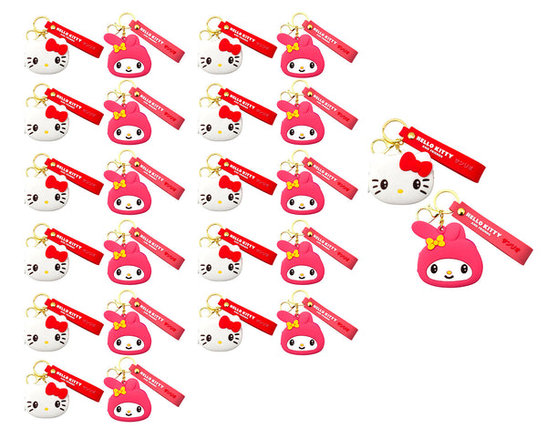 Set 24 Portamonete Hello Kitty per Bambini in Silicone Rosa e Bianco prezzo