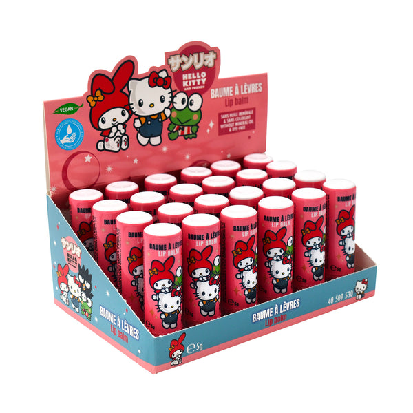 Set 24 Burro Cacao Hello Kitty per Bambini da 5 gr Gusto Fragola sconto
