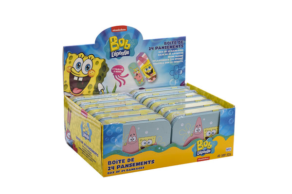 Set 12 Box Spongebob per Bambini con 24 Cerotti Ciascuno 2 Misure in Metallo acquista