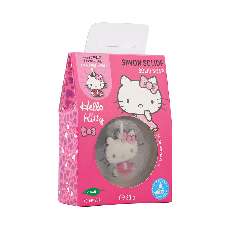 Set 12 Saponette Hello Kitty per Bambini 80 gr con  con Sorpresa Portachiavi Interno-3