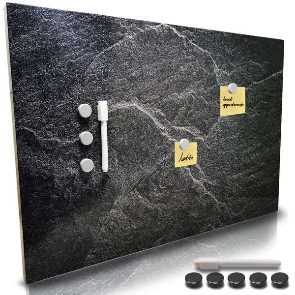 Lavagna Magnetica Stampa Marmo Nero 60x40 cm 1 Pennarello Cancellabile 5 Magneti online