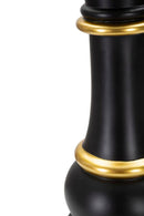 Regina da Scacchi 15x50x15 cm in Poliresina Nero/Oro
