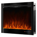 Camino Elettrico da Incasso 63,3x77,1x14,17 cm Effetto Fiamma 1500W Colorado Nero