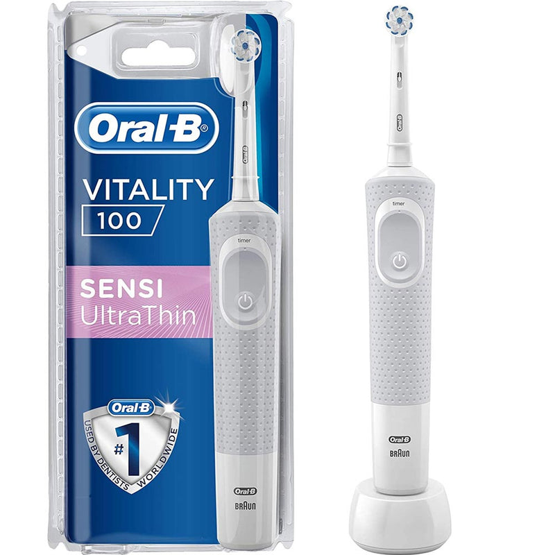 Spazzolino Elettrico Denti Vitality 100 Sensi Ultrathin a Batteria Ricaricabile con Timer Oral-B