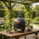 Barbecue a Carbone Carbonella da Appoggio Ø40,5 cm in Ceramica di Mullite Kamado Lisa Luxury 16” Nero