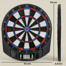 Bersaglio Elettronico 6 Freccette con Punta Morbida Display LCD per 8 Giocatori 18 Giochi e 159 Varianti      