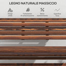 Panchina da Giardino 2 Posti 122x63x83 cm Pieghevole a Doghe in Legno di Pino Carbonizzato      