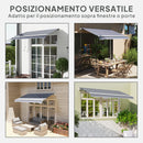 Telo di Ricambio per Tenda Parasole Retrattile 4x3 m in Poliestere Anti UV 50+ Grigio      