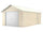 Gartenkastenhaus aus Stahlblech 438 x 721 x 324 cm Beige