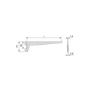 Supporto per Ripiano di Legno/Vetro Profilo a Passo 50 mm 350 mm Acciaio Bianco 20 Pezzi Emuca