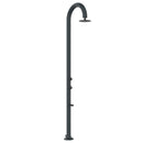 Doccia da Giardino in Alluminio con Soffione e Lavapiedi Sined Luna Alu Grigio 