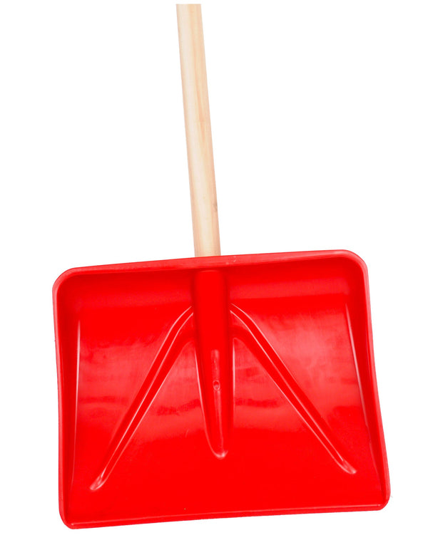 online Pala da Neve 45 cm in Polipropilene con Manico in Legno Ø40 mm Rossa Agrati