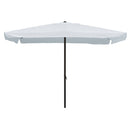 Ombrellone Rettangolare da Giardino 2x3 m Palo Ø48 mm Struttura in Acciaio Esterno Bianco
