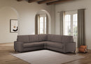 Divano Angolare 5 Posti 246x246x85 cm Sakar in Tessuto Talpa