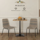 Set 2 Sedie da Pranzo Stile Boho Chic con Schienale Basso 48x55x85 cm Rivestimento in Rattan PE Giallo