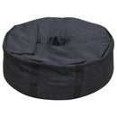 Base per Ombrellone da Giardino a Sacco Riempibile in Tessuto Oxford Nero Ø48x18 cm 