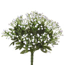 Set 2 Cespuglio Artificiale di Mini Gypsophila Altezza 34 cm Bianco