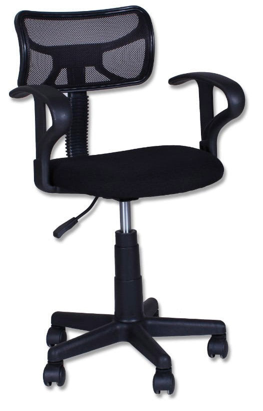 Operativer Sessel aus schwarzem Vandi-Stoff sconto