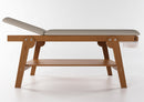 Lettino da Massaggio Visita Fisioterapia Fisso 2 Sezioni 190x70x75 cm 250Kg Beige