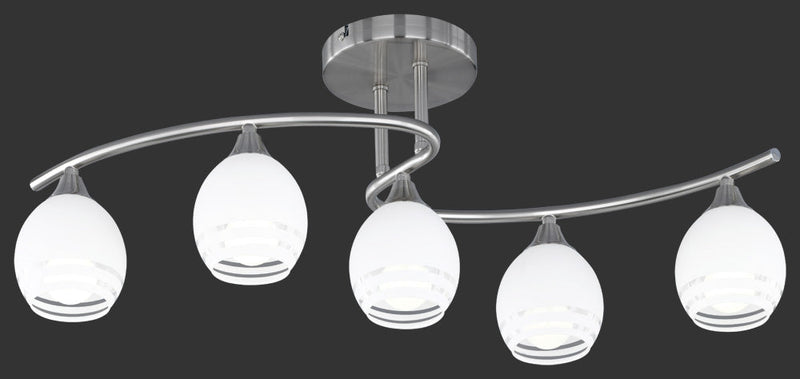 Plafoniera da Interno  E14 in Metallo Nickel Opaco