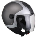 Casco Demi-Jet per Scooter Visiera Lunga CGM Positano 107V Titanium Opaco Varie Misure
