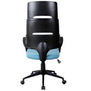 Sedia da Ufficio Presidenziale Ergonomica in Tessuto  Blu e Nero