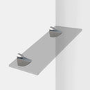 Supporto Aguila per Mensola in Legno o Vetro Imballo 1 Set Verniciato Alluminio Emuca